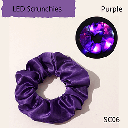 LED Light Up Scrunchies Purple