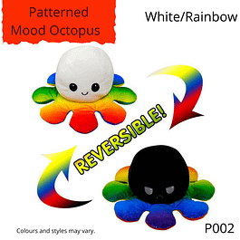 Patterned Mood Octopus White/Rainbow