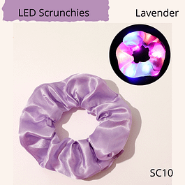 LED Light Up Scrunchies Lavender