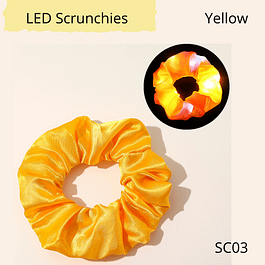 LED Light Up Scrunchies Yellow