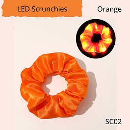 LED Light Up Scrunchies Orange