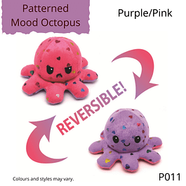Patterned Mood Octopus Purple/Pink Hearts