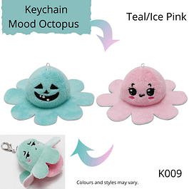 Mood Octopus Keychain Teal/Ice Pink