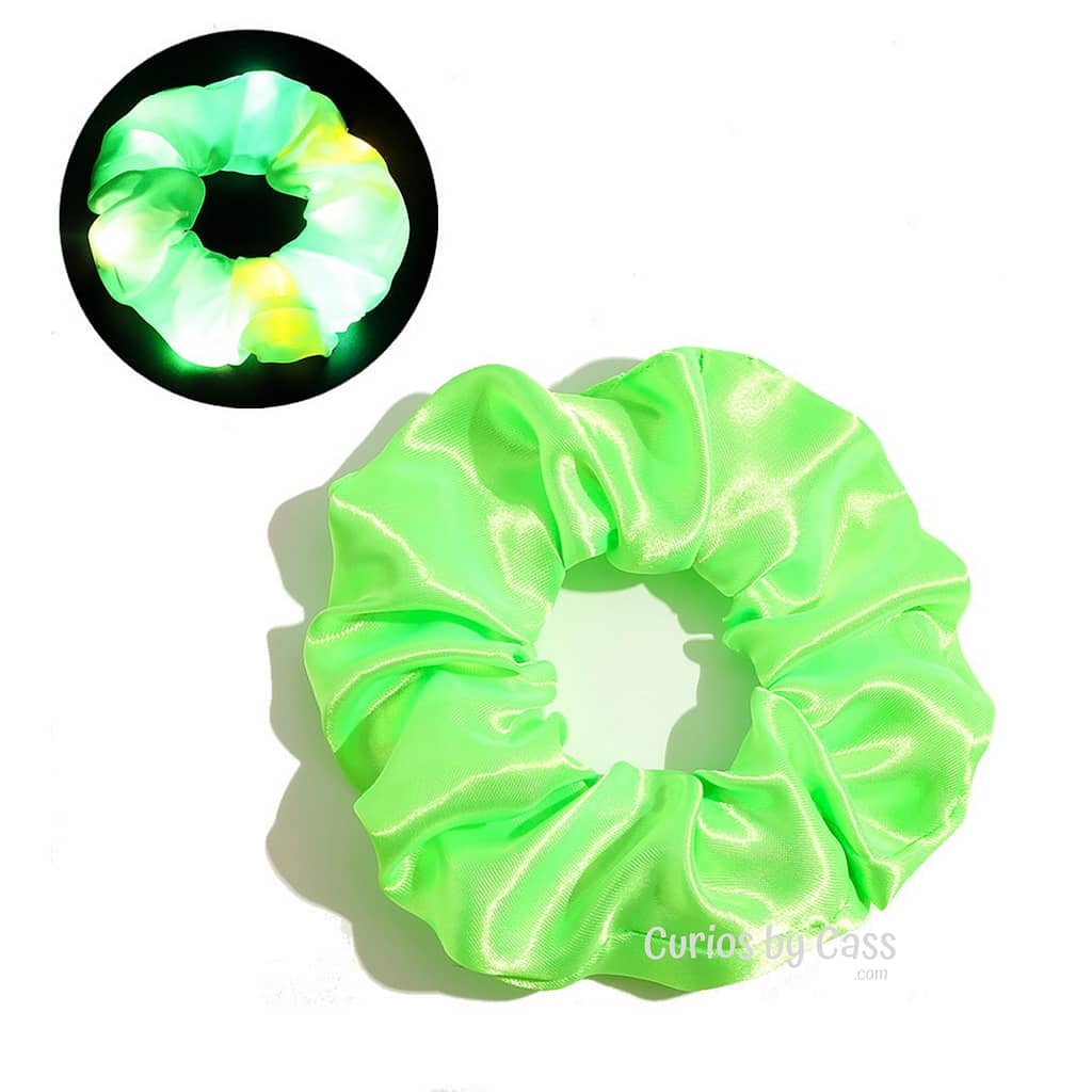 LED Light Up Scrunchies Green