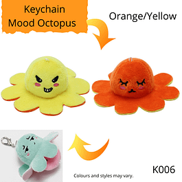 Keychain Mood Octopus orange and yellow colour