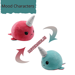 Mood Character Teal/Pink Narwhal