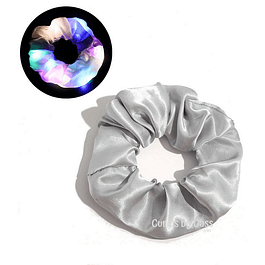 LED Light Up Scrunchies Silver