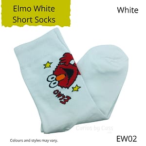 White Elmo Short Socks